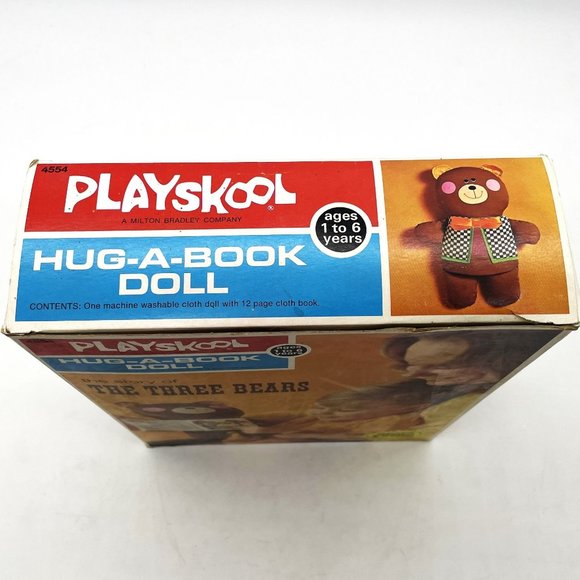 Vtg 1973 Playskool Three Bears Hug-Book Storybook Brown Cloth Doll-Original Box - Picture 6 of 12